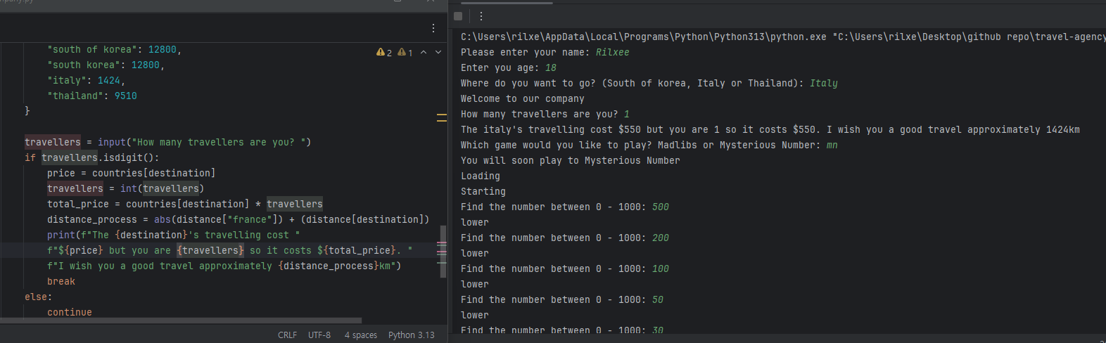travel-agency project